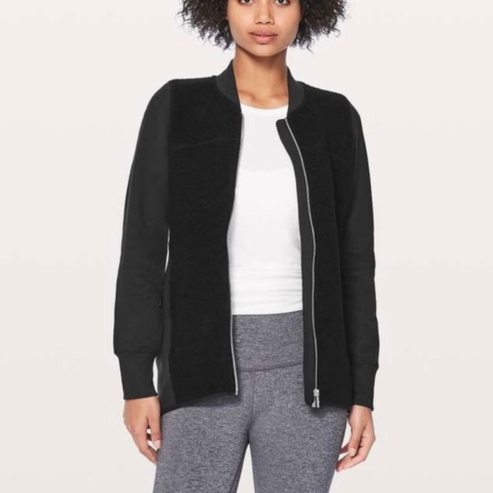 Lululemon Black Sherpa Zipup